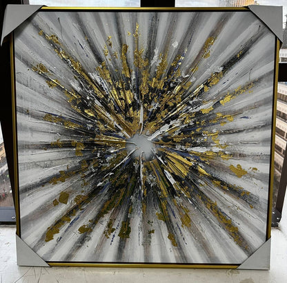 Textured canvas oil painting