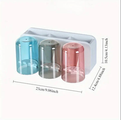 Wall mounted tooth brush holder