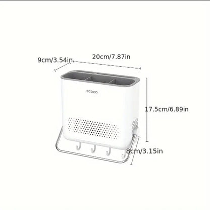 Multi functional kitchen cutlery storage rack drainer