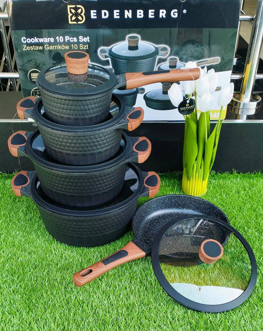 10pcs Edenburg  Nonstick cookware set with Silicon handle
