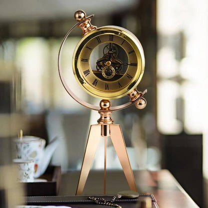 European tripod stand Roman Desk Clock