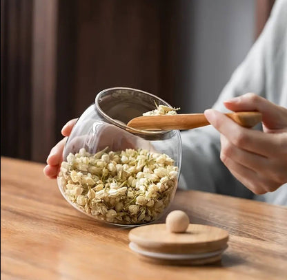Glass storage containers /canisters
With Bamboo lid