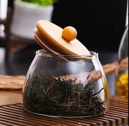 Glass storage containers /canisters
With Bamboo lid