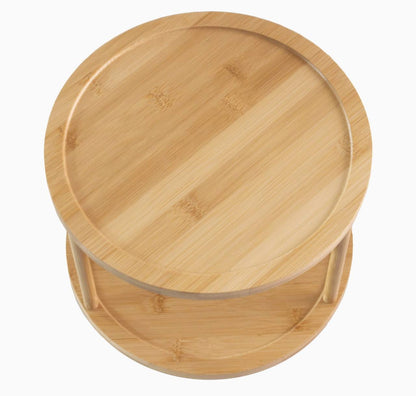 Bamboo rotating spice rack