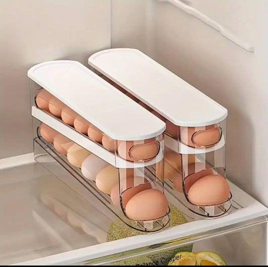 Double Layer Rolling Egg Dispenser  
Material hard plastic
