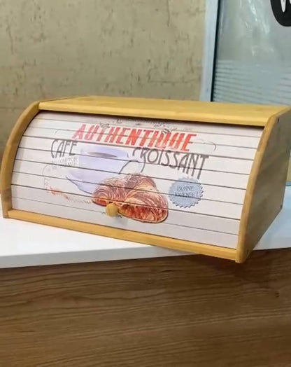 Eco-Friendly Bamboo Bread Bin