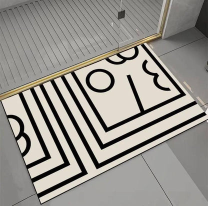 Geometric pattern door/bath mat