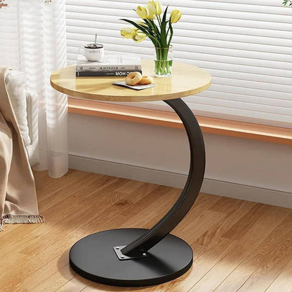 Round C shaped side table