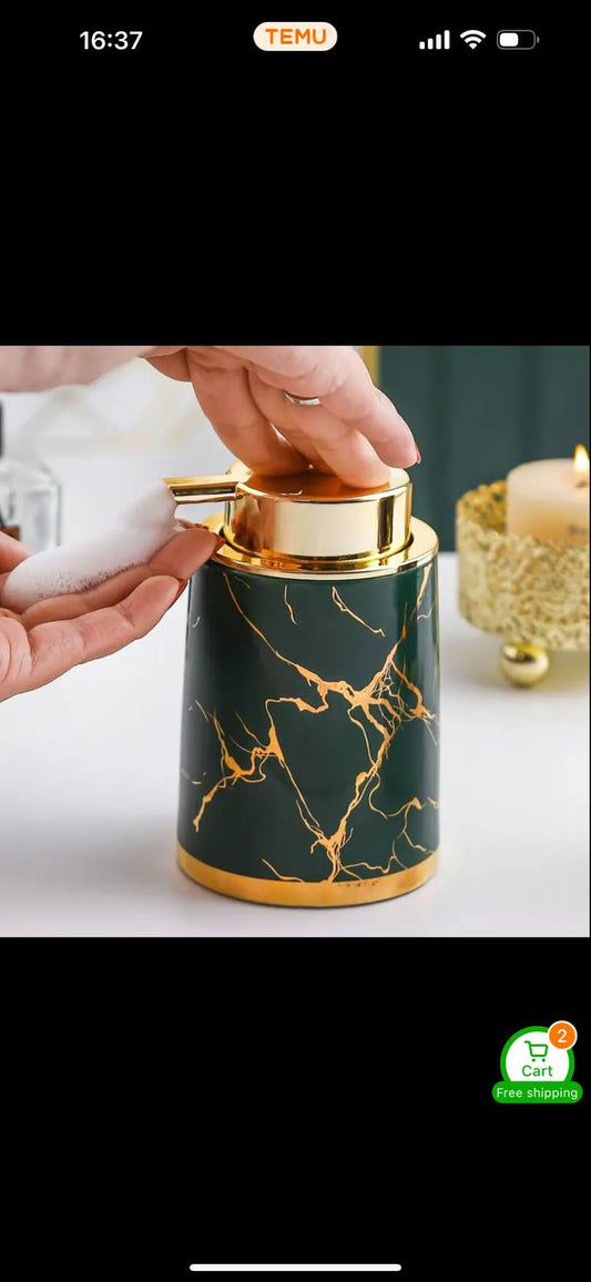 Marble soap pump / dispenser