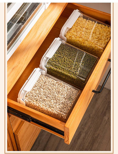 BPA-free, food-grade acrylic cereal jar.