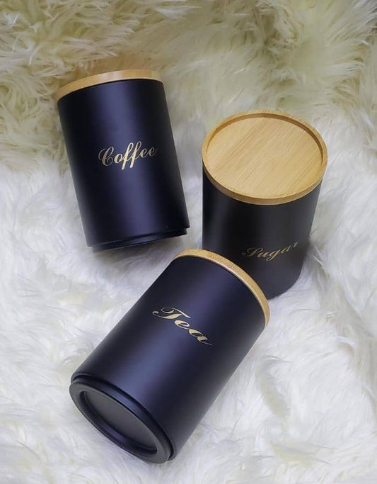 Sugar, Tea, Coffee canisters