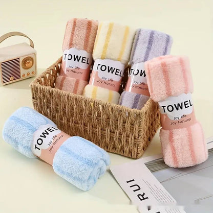 Coral velvet microfiber towels
