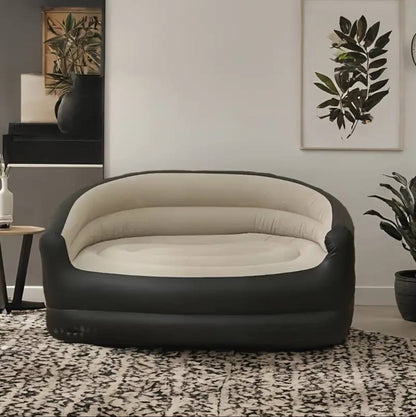 Inflatable 2 Seater Couch Blow Up Air Sofa with Comfort Flocked Surface