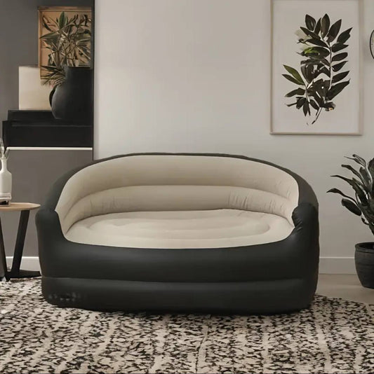 Inflatable 2 Seater Couch Blow Up Air Sofa with Comfort Flocked Surface