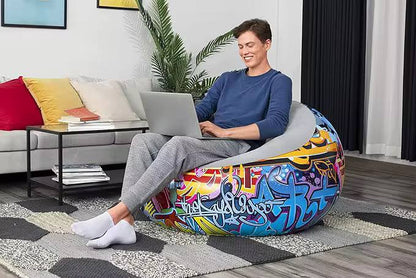 Graffiti Inflatable bean bag Airchair, Multi-Colour