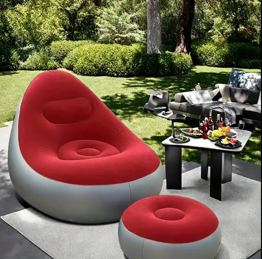 Inflatable Lazy Sofa with foot step*