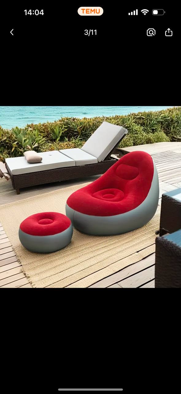 Inflatable Lazy Sofa with foot step*