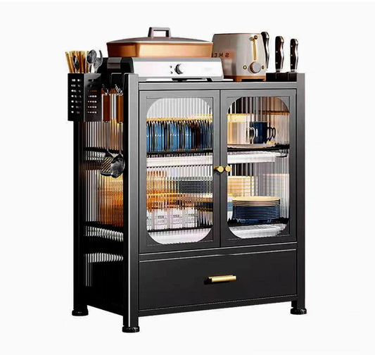 Minimalist Kitchen Countertop dish rack with Drawers
