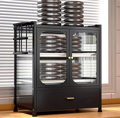 Minimalist Kitchen Countertop dish rack with Drawers