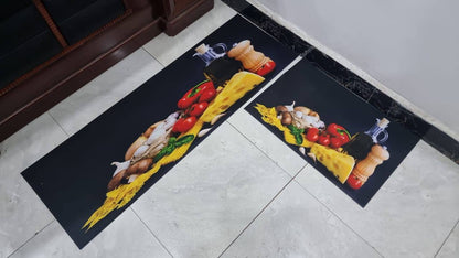 Strong grip Rubber underside floor 3D 2in1 kitchen mat
