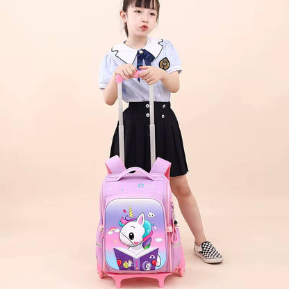 Cartoon themed Rolling Trolley school bag