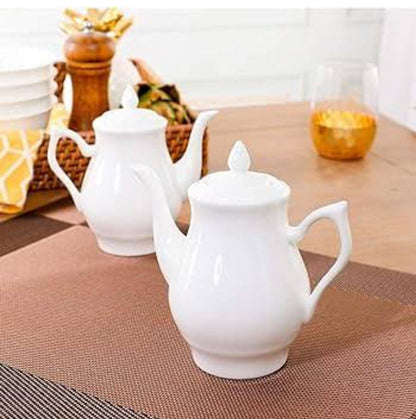 Ceramic fancy white kettle