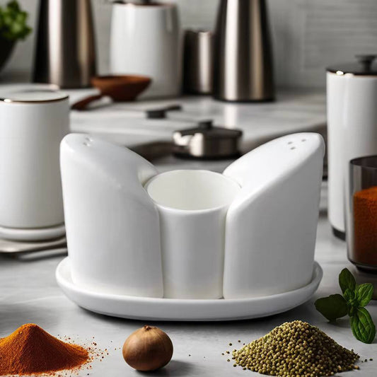 Ceramic shapely 4pc pepper shaker