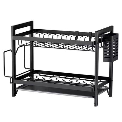 High quality heavy duty dish rack with cutlery holder 2layer