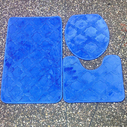 Bath mats  super Soft 
3 Piece toilet set