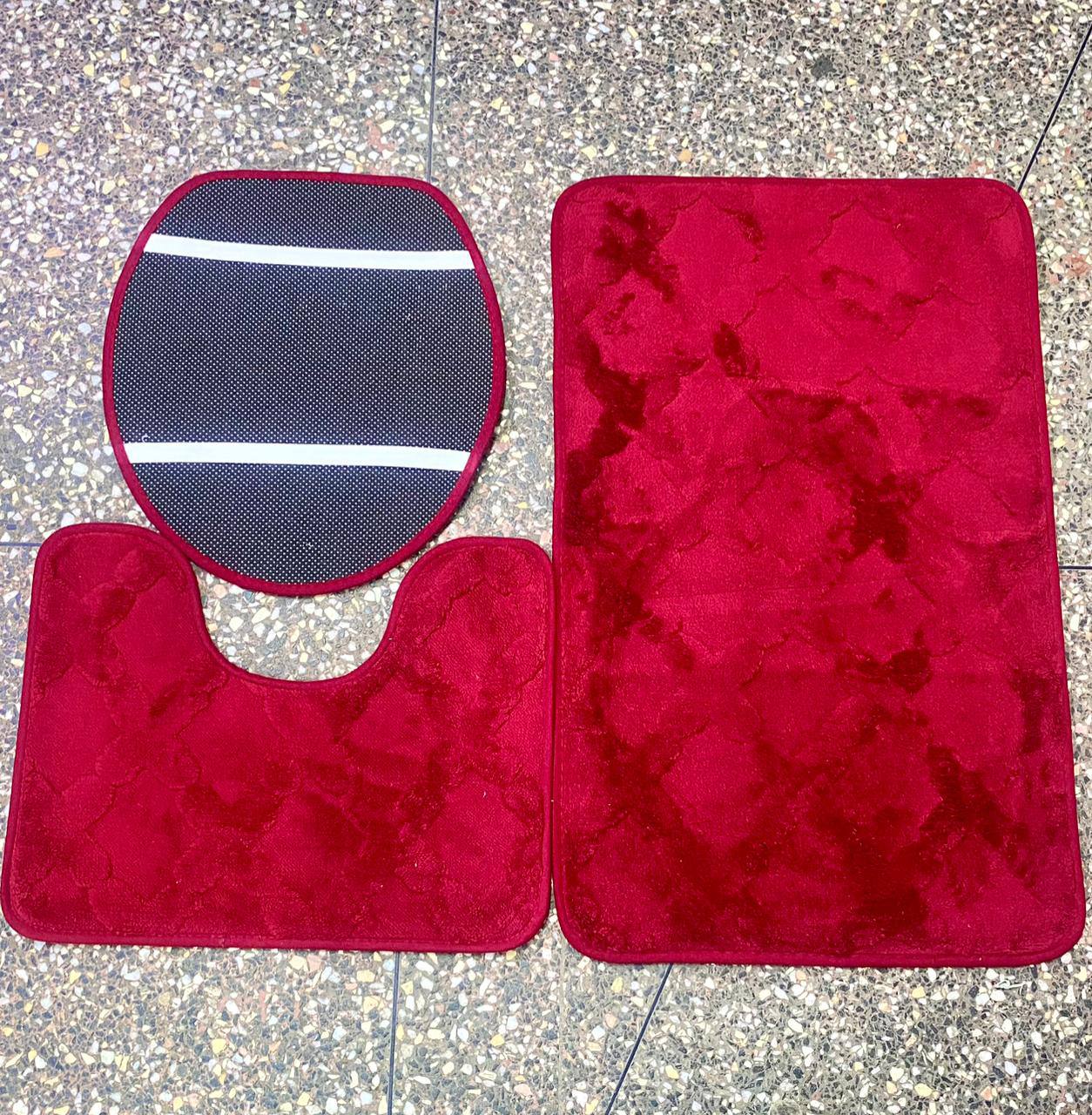 Bath mats  super Soft 
3 Piece toilet set