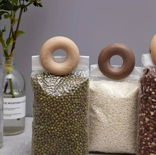 2pc Wooden Food Sealing Clip