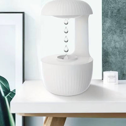 Anti-gravity water droplets humidifier