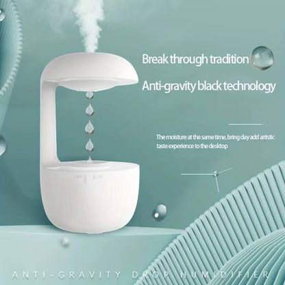 Anti-gravity water droplets humidifier