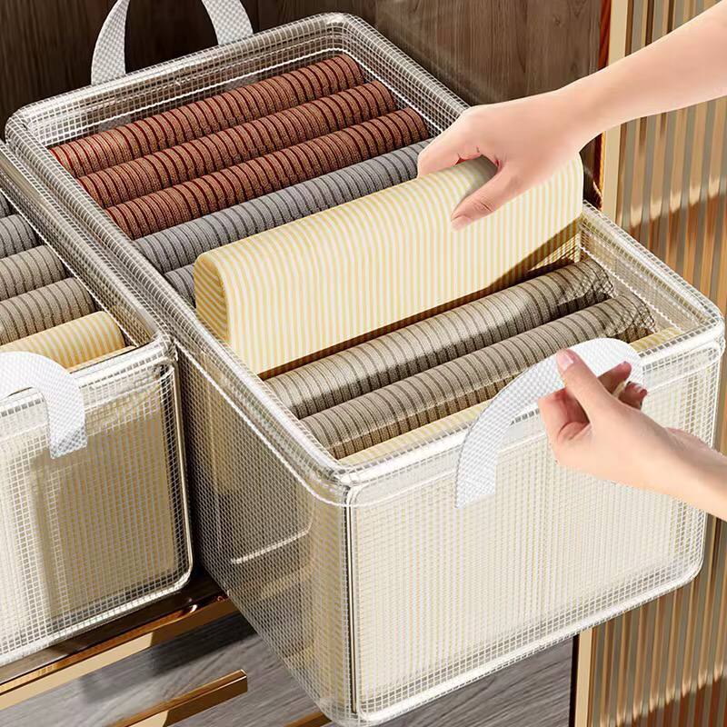Thick transparent fabric closet organizer
