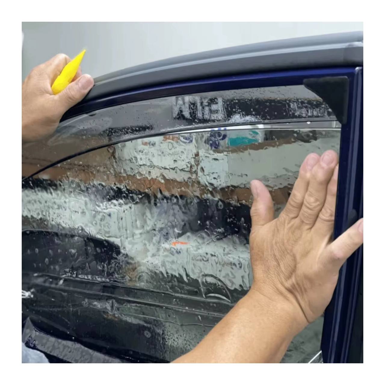 4 pcs Car Window Anti Fog Rainproof Window Protective Film
