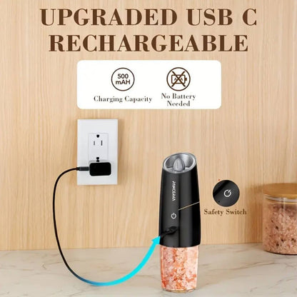1 Piece Rechargeable Electric Salt and Pepper Grinder