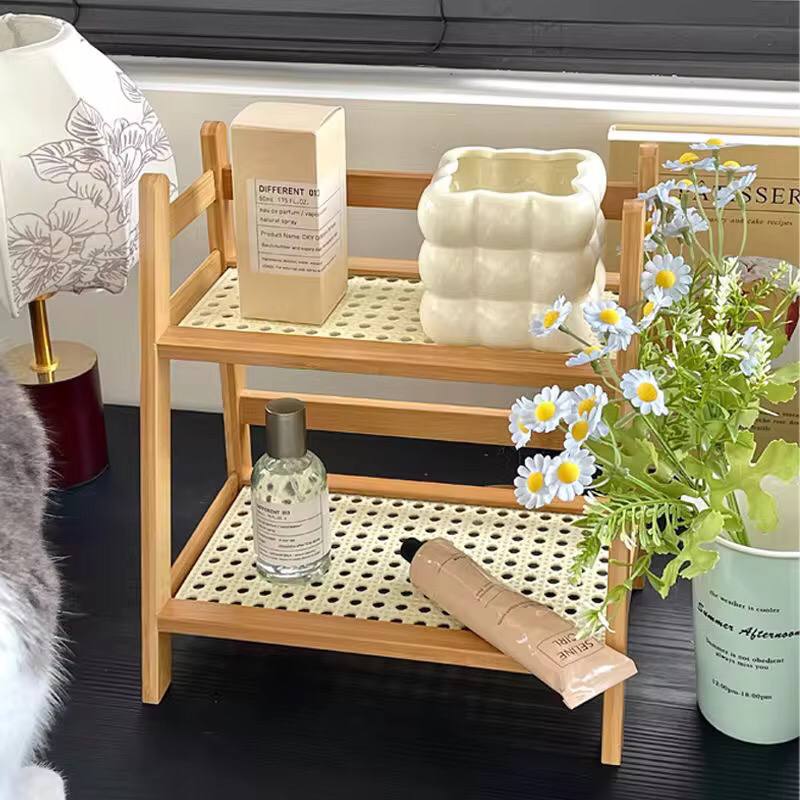 Wooden Storage Shelf 2-Tiers