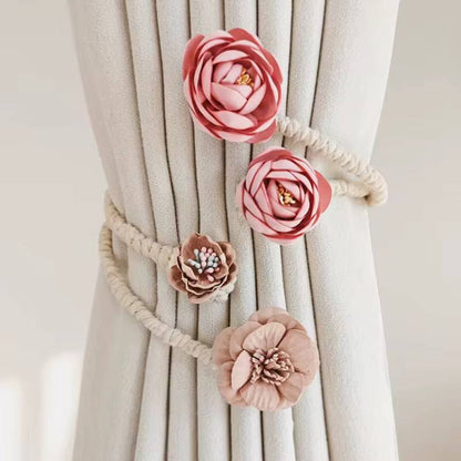 1 PC creative handmade flower and branch curtain buckle
