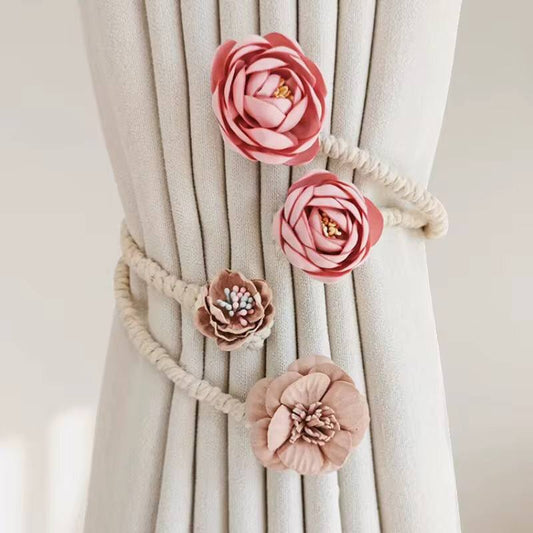 1 PC creative handmade flower and branch curtain buckle