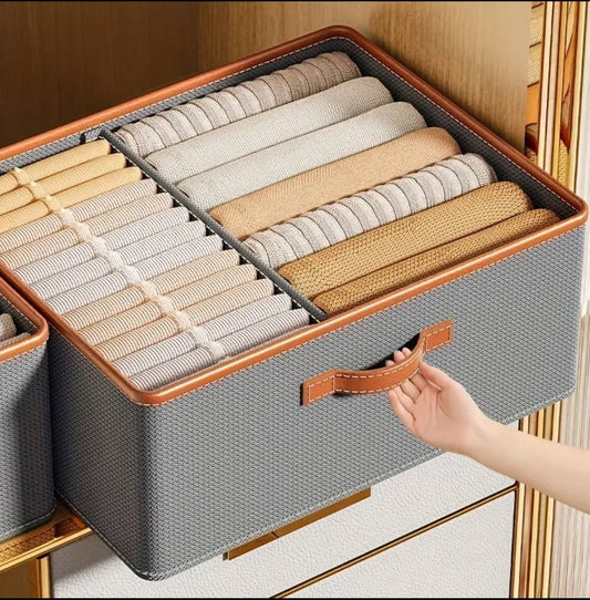 Versatile Foldable double compartment closet organizer