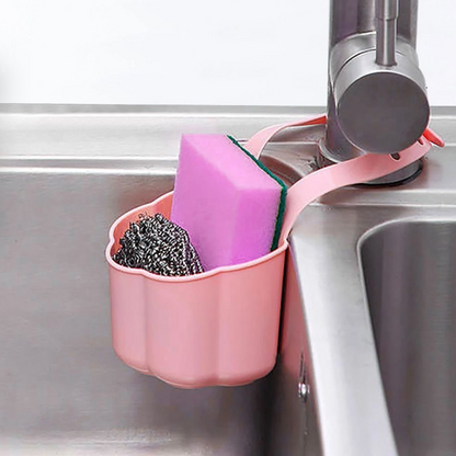 Kitchen Sink Drainer Basket Soap Sponge Holder