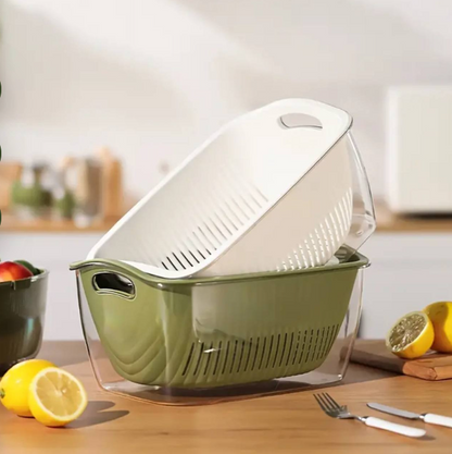 Double layer drain basket