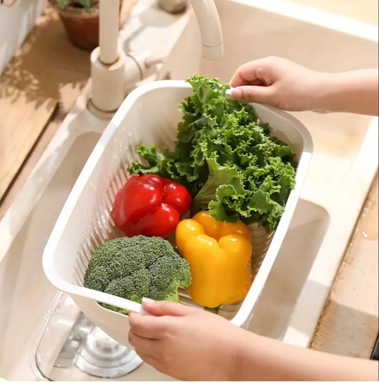 Double layer drain basket