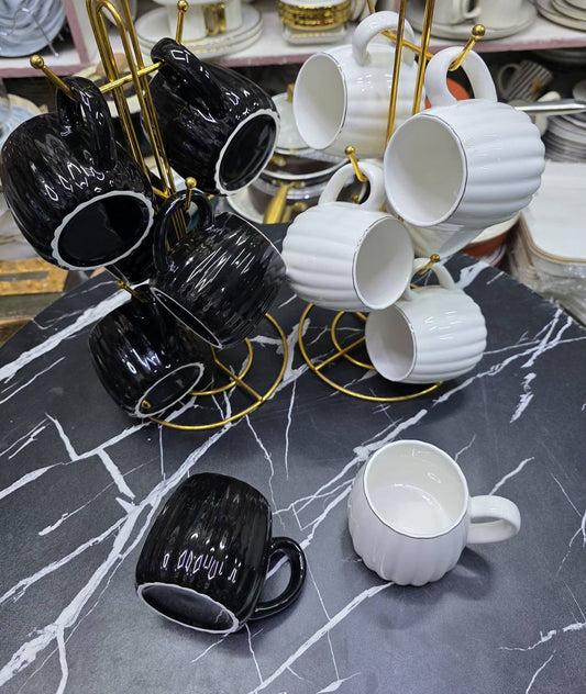 6pc Elegant Fine Porcelain ceramic Mug