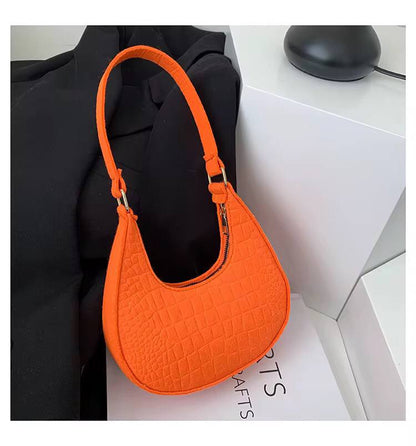 Candy color Crescent Underarm Bag