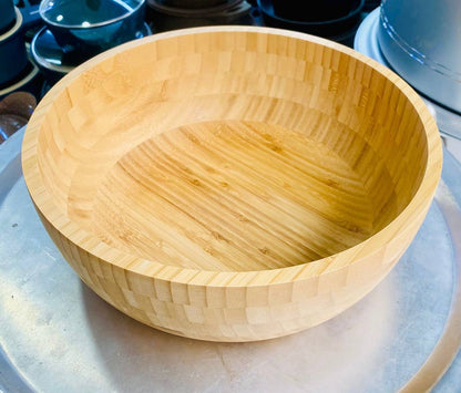 Bamboo salad bowls