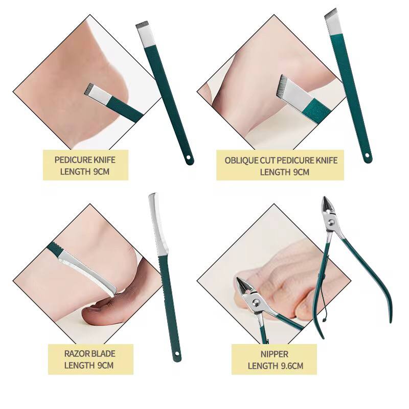 Professional manicure set with exquisite leather cover