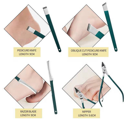 Professional manicure set with exquisite leather cover