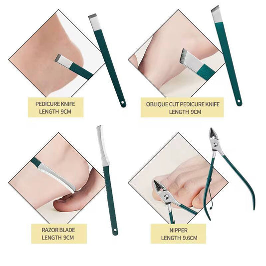 Professional manicure set with exquisite leather cover