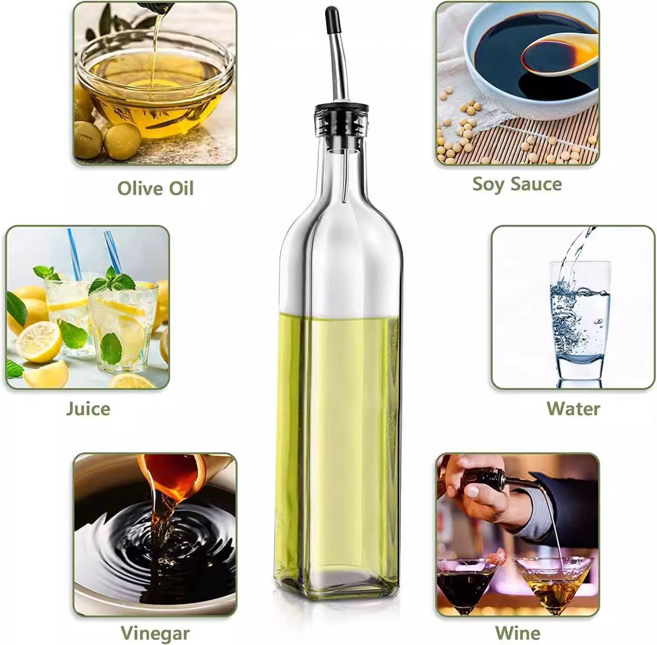 2 in 1 Oil dispenser bottle set